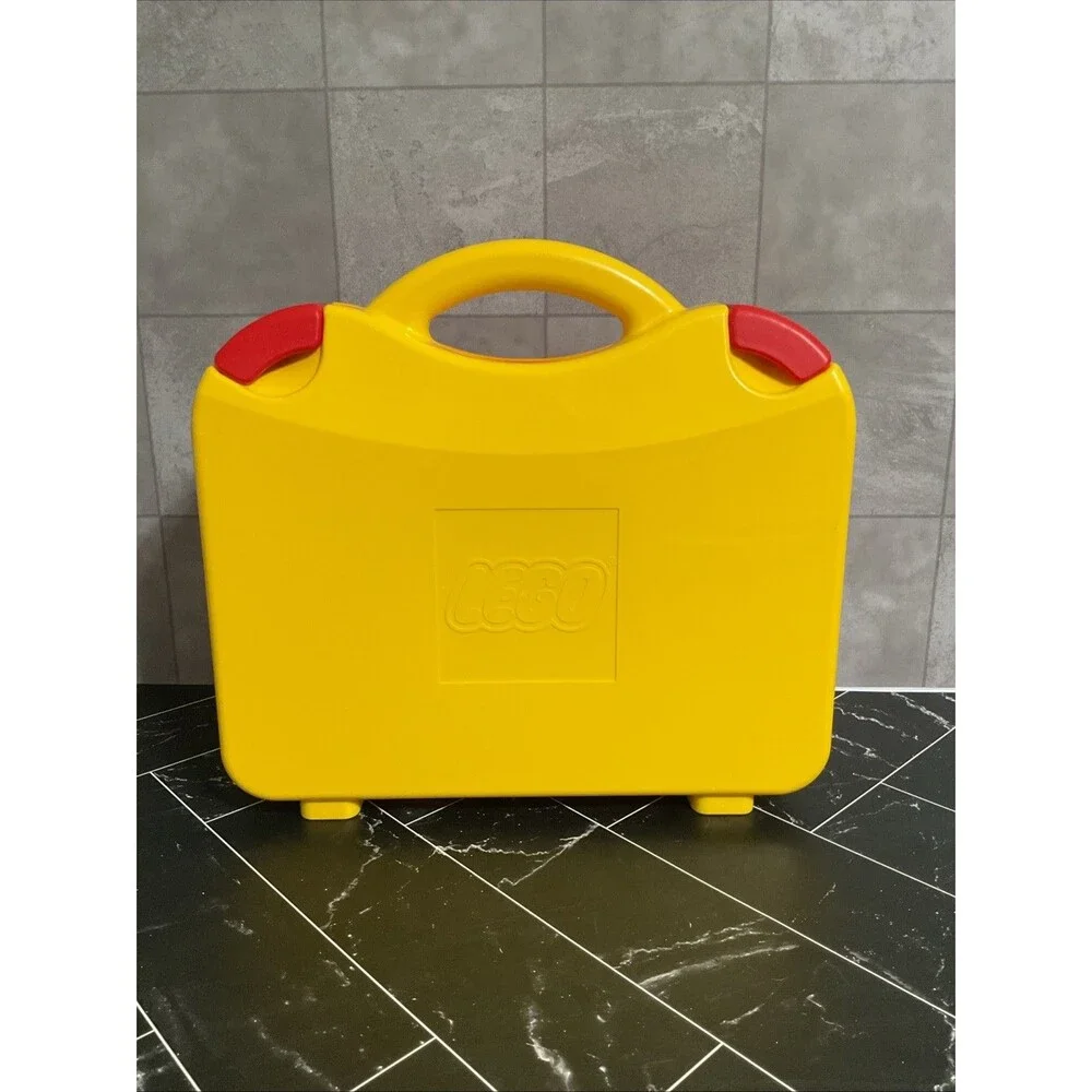LEGO Travel Case (orange/yellow with red clips includes divider inserts)